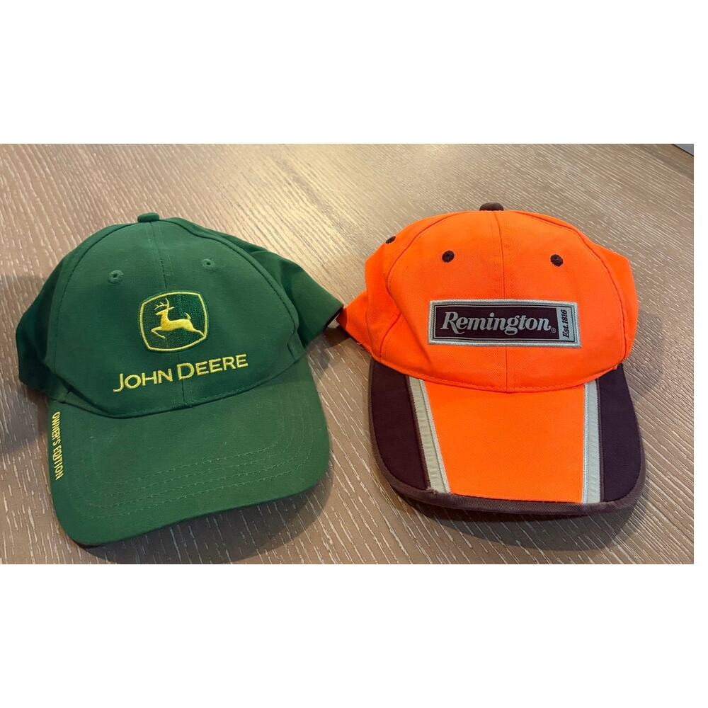 Remington Orange Hunting Hat Cap‎ Adujstable Strap Back John Deere Green Owners